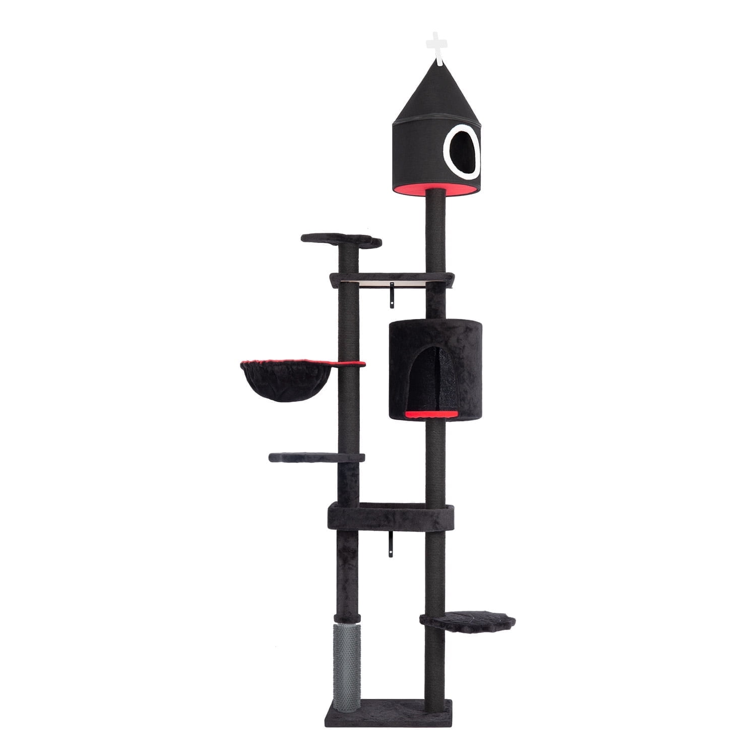 LHBCraft 88" H Tall Gothic Cat Tree, Cat Condo, Cat Tower