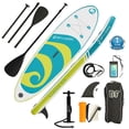 thumbnail image 1 of Bifanuo Inflatable Stand Up Paddle Board with SUP Paddles, Fins, Valve Adapter. Non-Slip Deck, Wide Stance, Bottom Fin. Ultra-Light SUP for All Skill Levels, 1 of 7