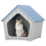 Bifanuo Weatherproof Outdoor Cat House - Insulated Resin Shelter for Indoor & Feral Cats