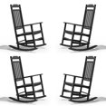 thumbnail image 1 of Bifanuo Rocking Chairs, Outdoor Resin Rocking Chair, All Weather Resistant Plastic Outdoor Indoor Porch Rocker, Heavy Duty Rocking Chair for Patio, Lawn, Garden, Set of 4, 1 of 7