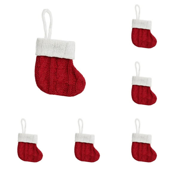Bifavgk 12 Pcs Stocking Christmas Red Stockings White Stockings With Bows White Stockings With Red Bows Christmas Stocking Stockings Christmas Christmas Tree Ornaments Holiday Decor Christmas