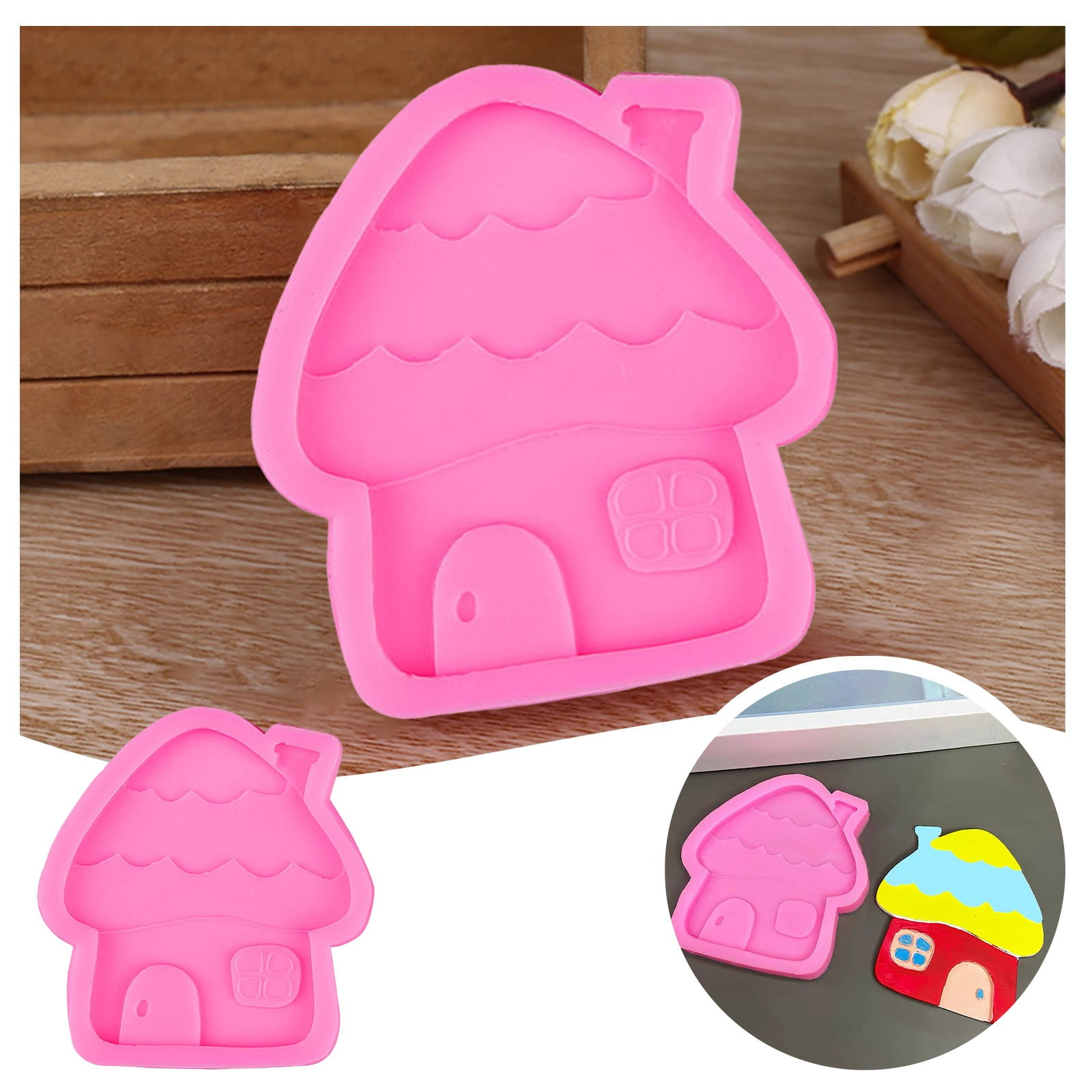 Bifavgk Big Windmill Mushroom House Chocolate Fondant Silicone Mould ...