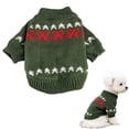 thumbnail image 1 of Bifavgk Christmas Dog Sweater, Warm Knit Turtleneck Puppy Pullover, Winter Holiday Pet Clothes for Small & Medium Dogs, 1 of 9