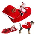 thumbnail image 1 of Bifavgk Funny Santa Rider Dog Costume, Dog Christmas Outfit, Santa Riding Pet Cosplay Costume for Christmas Party Holiday Photo Props, Fits Small Medium Dogs, 1 of 9
