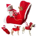 thumbnail image 1 of Bifavgk Santa Dog Costume, Dog Christmas Outfit, Santa Rider Costume, 1 of 10