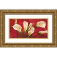 thumbnail image 1 of Biffi, Serena 18x11 Gold Ornate Wood Framed with Double Matting Museum Art Print Titled - Calle in rosso, 1 of 4