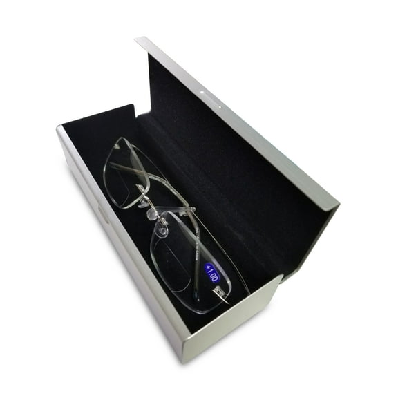 Bifocal Lightweight Slim Rimless Wire Reader - Flexible Clear Rectangular Reading Glasses Bi-Focal