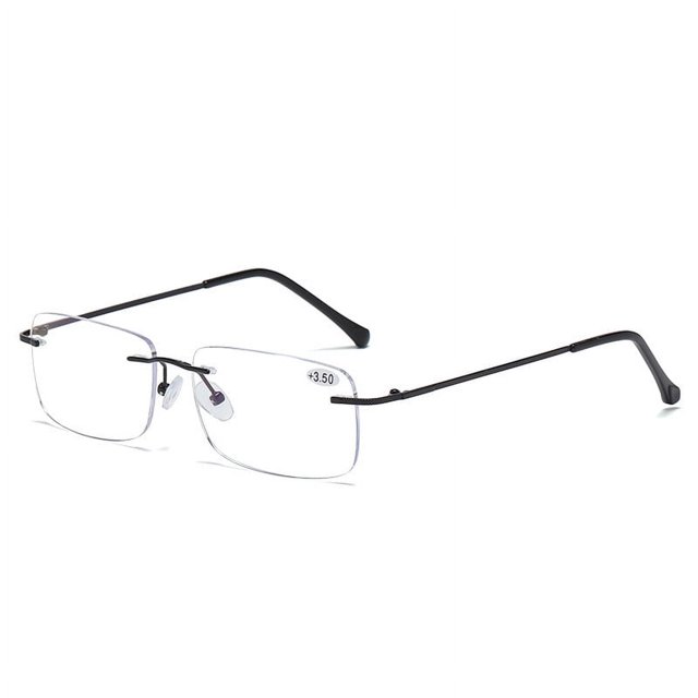 Bifocal Rimless Reading Glasses Blue Blocking Light Rimless Metal