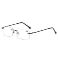 thumbnail image 1 of Bifocal Rimless Reading Glasses Blue Blocking Light Rimless Metal Business Readers, 1 of 5