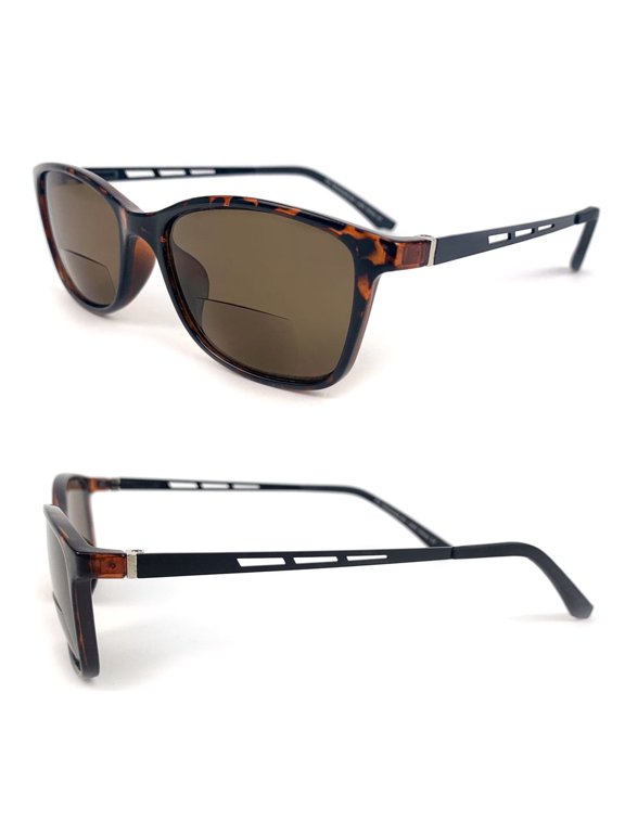 Bifocal Sun Readers Classic Frame Geek Retro Style Reading Sunglasses Tortoise (+1.50)
