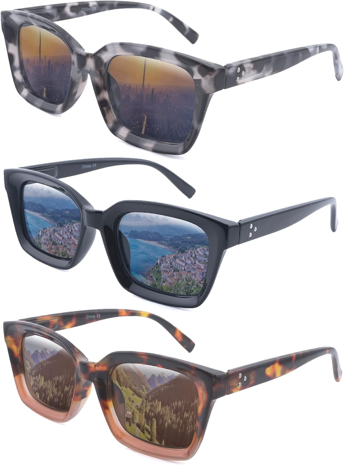 Bifocal Safety Glasses With Sun Readers - Adjustable, ANSI Z87.1, For Men & Women (Gray Lens)