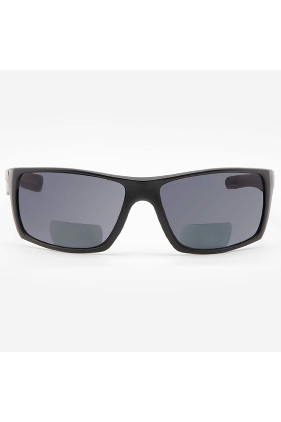 Bifocal Sunglasses for Men - Reader Sunglasses with Bifocals - Sport Wrap Around Reading Sun Glasses with Built In Readers - Palermo by VITENZI in Black 2.50