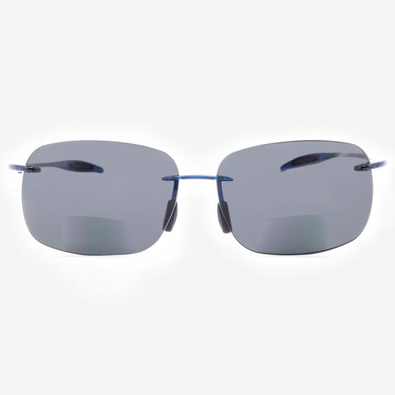 Bifocal Sunglasses for Men - Reader Sunglasses with Bifocals - Wrap Maui Sport Reading Sun Glasses with Built In Readers - Genoa by VITENZI in Blue 1.50