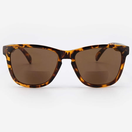 Bifocal Sunglasses for Men and Women - Reader Sunglasses with Bifocals - Retro Reading Sun Glasses with Built In Readers - Turin by VITENZI in Black 2.75