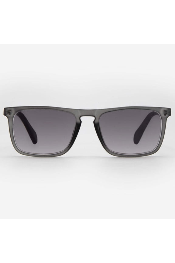 Bifocal Sunglasses for Men and Women - Reader Sunglasses with Bifocals - Designer Reading Sun Glasses with Built In Readers - Trento by VITENZI in Gray 2.00