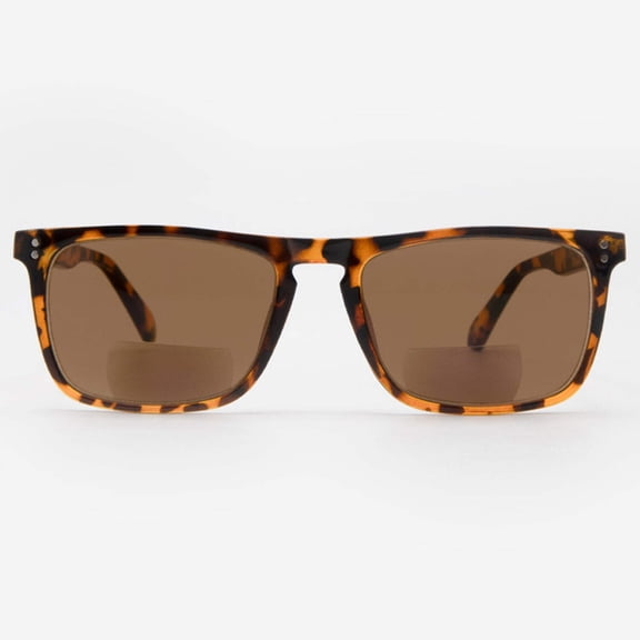 Bifocal Sunglasses for Men and Women - Reader Sunglasses with Bifocals - Designer Reading Sun Glasses with Built In Readers - Trento by VITENZI in Tortoise 2.00
