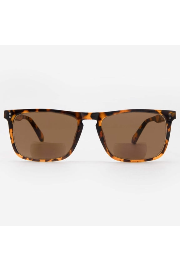 Bifocal Sunglasses for Men and Women - Reader Sunglasses with Bifocals - Designer Reading Sun Glasses with Built In Readers - Trento by VITENZI in Tortoise 2.75