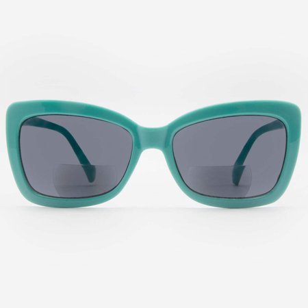 Bifocal Sunglasses for Women - Reader Sunglasses with Bifocals - Butterfly Cat Eye Reading Sun Glasses with Built In Readers - Carpi by VITENZI in Turquoise 1.50