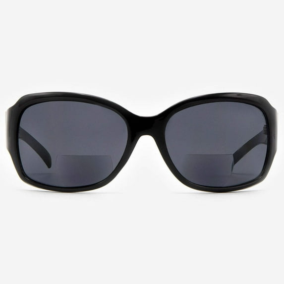 Bifocal Sunglasses for Women - Reader Sunglasses with Bifocals - Butterfly Jackie O Reading Sun Glasses with Built In Readers - Vittoria by VITENZI in Black 2.50