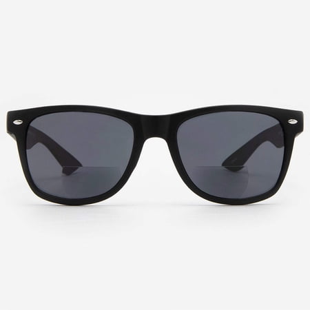 Bifocal Sunglasses for Men - Reader Sunglasses with Bifocals - Classic Reading Sun Glasses with Built In Readers - Rimini by VITENZI in Black 2.75