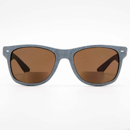 Bifocal Sunglasses for Men - Reader Sunglasses with Bifocals - Classic Reading Sun Glasses with Built In Readers - Rimini by VITENZI in Gray 2.75