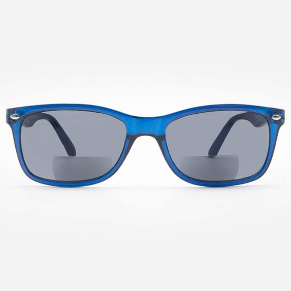 Bifocal Sunglasses for Men and Women - Reader Sunglasses - Retro Reading Sun Glasses with Built In Readers - Prato by VITENZI in Dark Blue 3.00