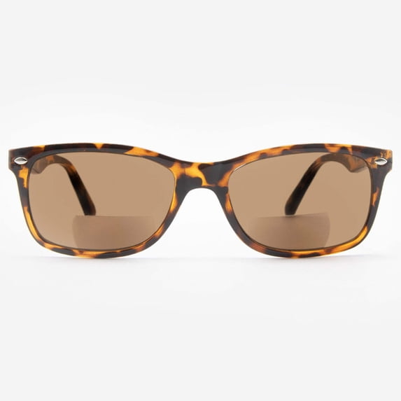 Bifocal Sunglasses for Men and Women - Reader Sunglasses - Retro Reading Sun Glasses with Built In Readers - Prato by VITENZI in Tortoise 1.50