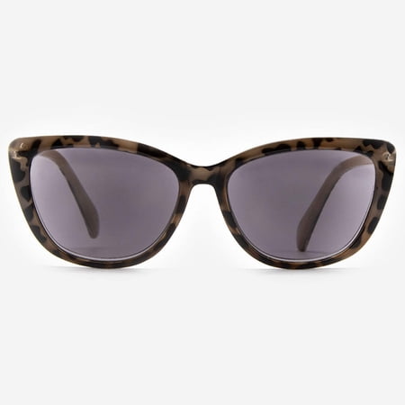 Bifocal Sunglasses for Women - Reader Sunglasses with Bifocals - Cat Eye Reading Sun Glasses with Built In Readers - Gela by VITENZI in Beige 3.00