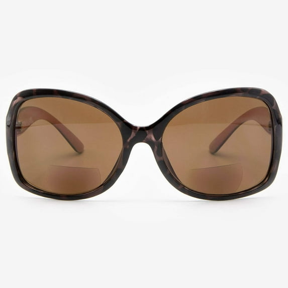 Bifocal Sunglasses for Women - Reader Sunglasses with Bifocals - Oversized Reading Sun Glasses with Built In Readers - Ferrara by VITENZI in Red 1.75