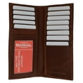 thumbnail image 1 of Bifold Checkbook Wallet and Credit Card Holder with ID Window Genuine Leather 4507 CF (C), 1 of 5