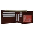 thumbnail image 1 of Bifold Cowhide Leather Wallet Outside Flap ID Card Holder 92 CF, 1 of 17