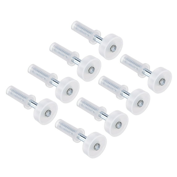 Uxcell 3/8'' Dia Stainless Steel Plastic Bifold Door Hardware Bi-Fold Door Top Guide Wheel Silver 8 Pcs