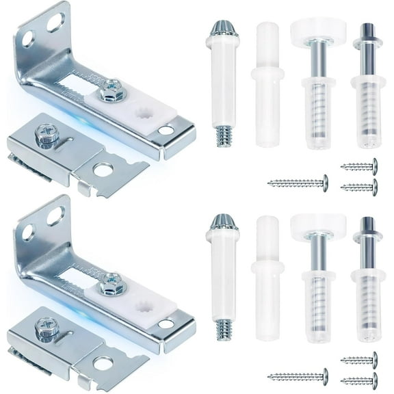 Rongsi 2 Pack Bifold Door Hardware Repair Kit for 7/8" to 1" Sliding Door Track, Bifold Closet Door Hardware Kit Include Top & Bottom Bracket, Guide Wheel and Pivot, Folding Door Hardware Replacement