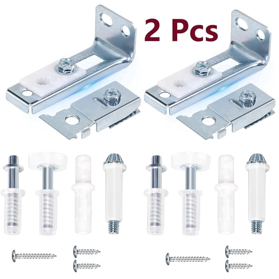 Bifold Door Hardware Repair Kit, Bifold Sliding Closet Doors Replacement Parts Include Top & Bottom Bracket, 3/8" Pivot, 7/8" Guides Wheel, for Folding Pocket Door Accordion - 2 Pcs