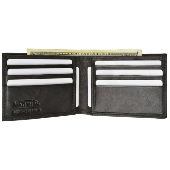 Bifold Lambskin Leather Outside ID Window Mens Wallet 1358 (C)