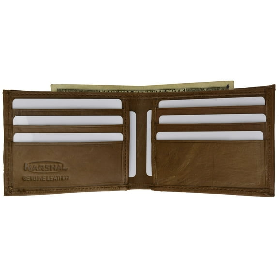 Bifold Lambskin Leather Outside ID Window Mens Wallet 1358 (C)