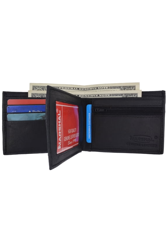 Bifold Leather Wallet W/ Middle ID Flap 3052