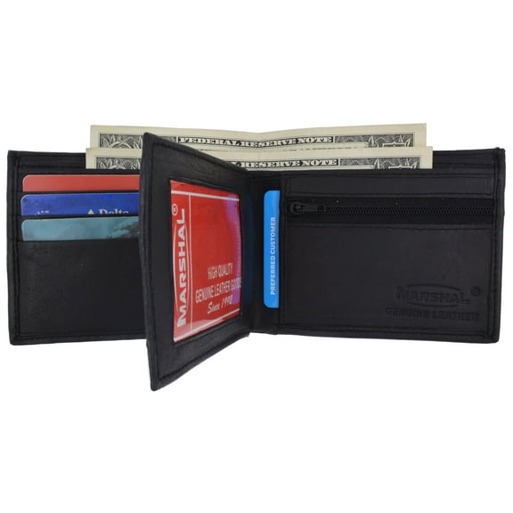 Bifold Leather Wallet W/ Middle ID Flap 3052
