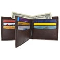 thumbnail image 1 of Bifold Men's Genuine Leather Center Flap Multi Card Holder Wallet NEW (Brown), 1 of 6
