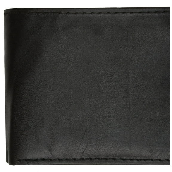 Bifold Mens Leather Dual Zippered Change Pockets Credit Card Holder Wallet 1618 (C)