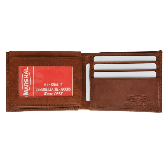 Bifold Mens Smooth Genuine Leather Flap Up ID Wallet 1153 CF (C)