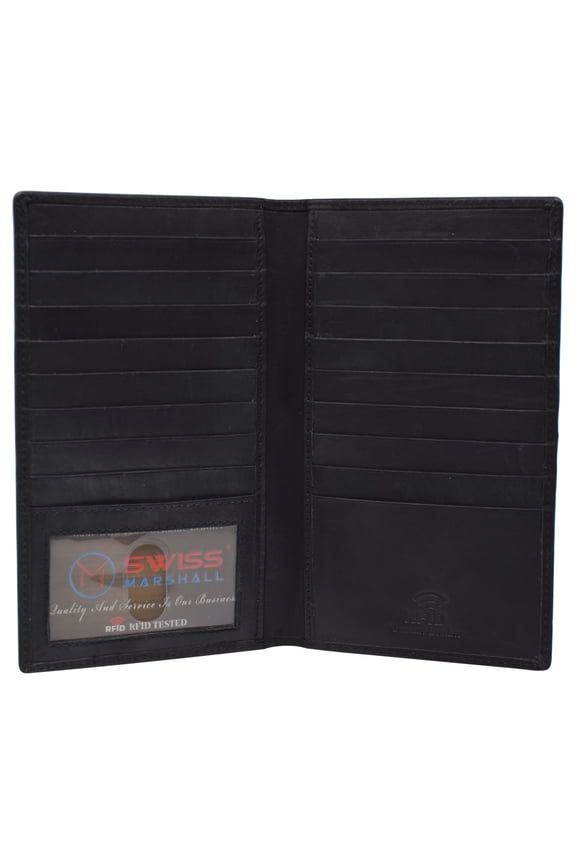 Bifold RFID Blocking Premium Leather Credit Card ID Holder Long Wallet