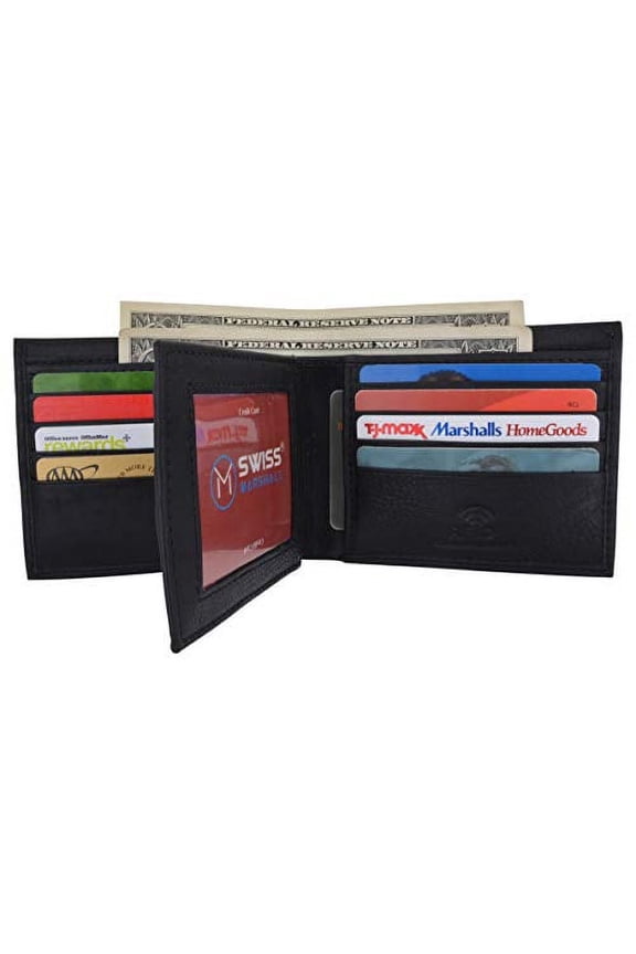Bifold Wallet for Men - RFID Blocking Genuine Leather Extra Capacity Wallet Gift Box