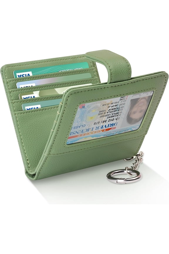Bifold Wallet for Women with 9 Slots, RFID Blocking, ID Window, Compact Card Holder Wallet