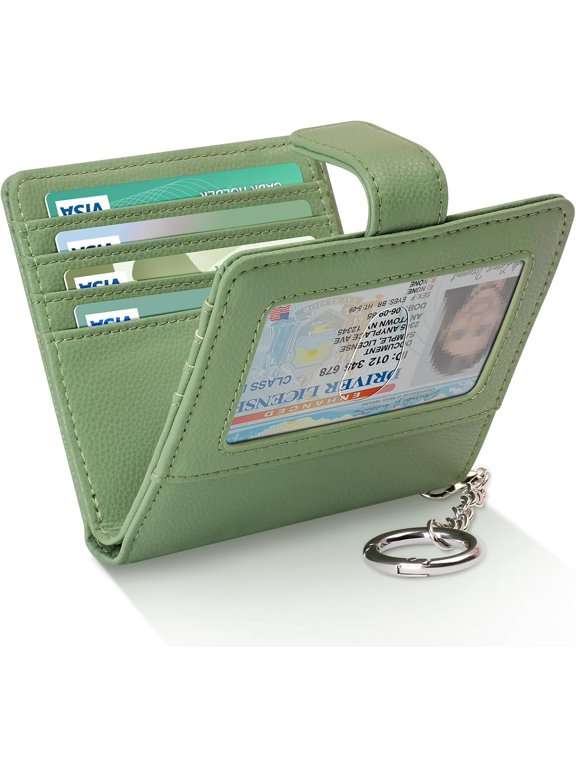 Bifold Wallet for Women with 9 Slots, RFID Blocking, ID Window, Compact Card Holder Wallet