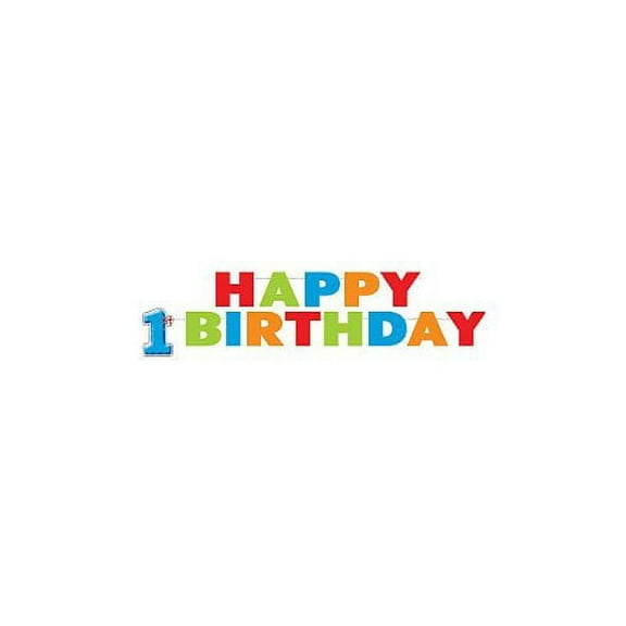 Big 1 Dots Boy Foam Letter Banner