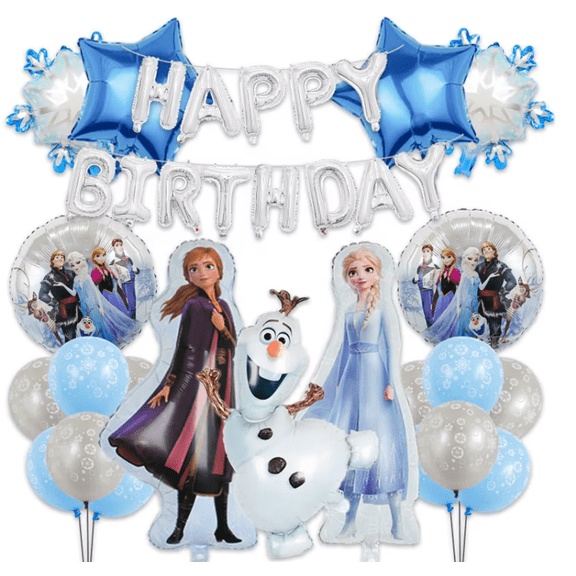 Big 32" Frozen Characters Balloons, Frozen Birthday Party Decorations, Frozen Cartoon Theme Balloon Supplies