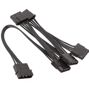 Big 4Pin to Power Cable 1 to 5 Extension Power Splitter Adapter Cable 18AWG Hard Drive Data Transfer Cable by LUVNIMB