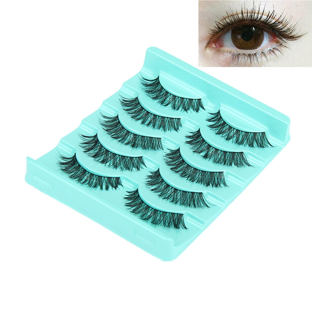 Big ! 5 Pair/Lot Crisscross False Eyelashes Lashes Hot Eye Lashes Washing compatible with