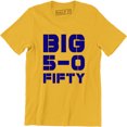 thumbnail image 1 of Big 50 Fifty Birthday Party Gold Big Five Oh Men's Gift T-Shirt, 1 of 4